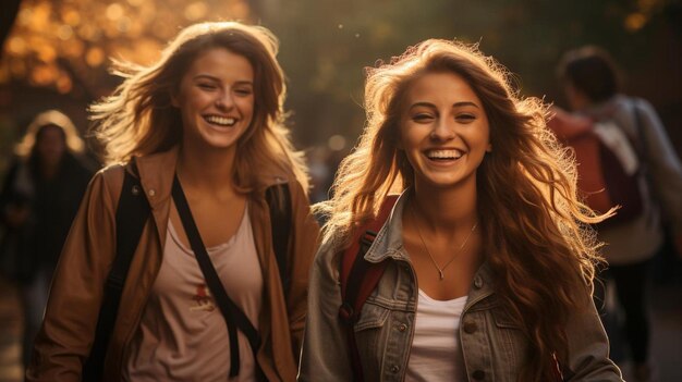 Une fille avec un sourire qui dit " heureux "