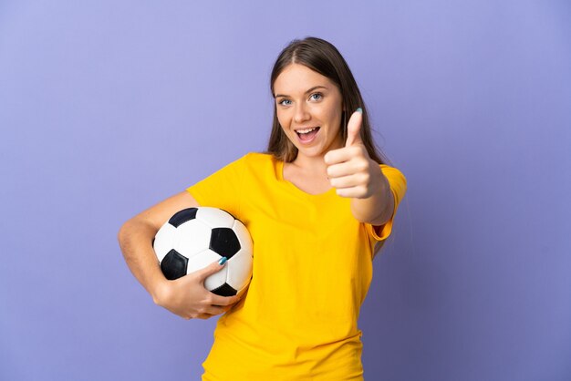 Fille de sport sur fond isolé