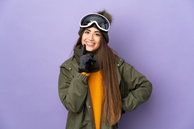 Fille de sport sur fond isolé