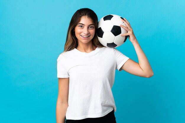 Fille de sport sur fond isolé