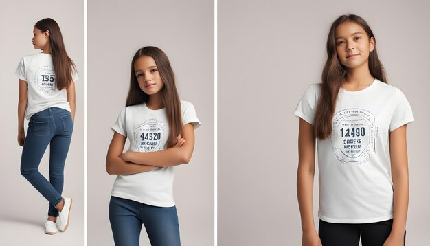 une fille avec un t-shirt qui dit garder le calme sur le devant