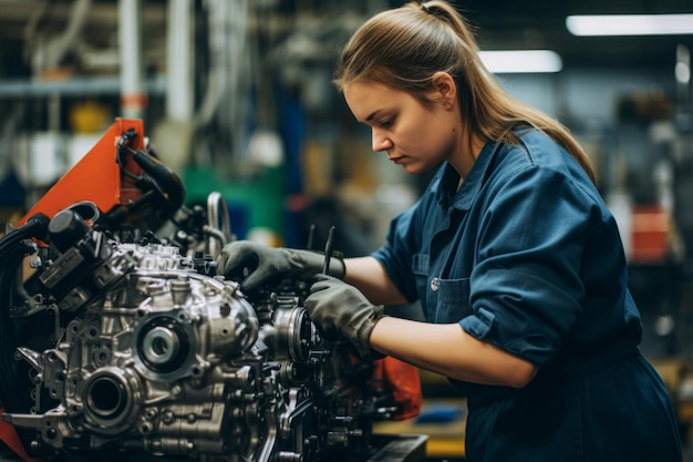 la fille à l'usine IA générative