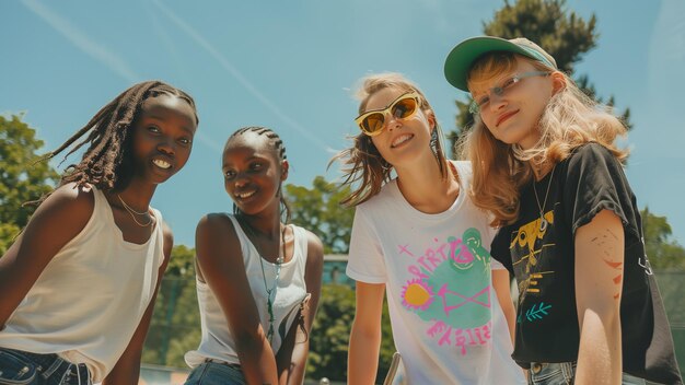 Des filles de skateboard