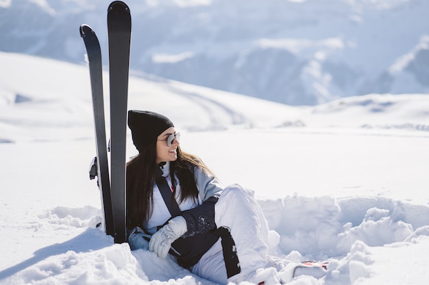 filles avec ski