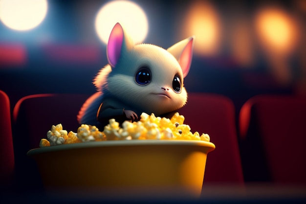 Un film avec une batte dans un seau de pop-corn