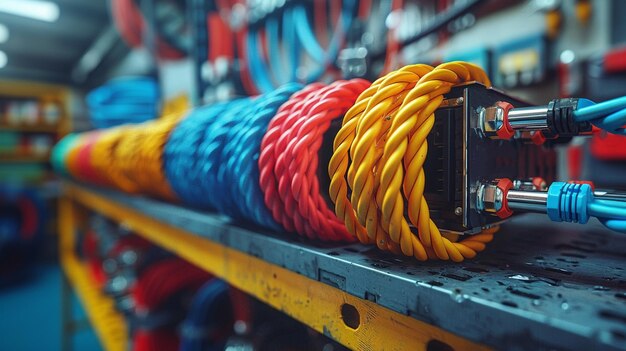 Photo des fils électriques colorés