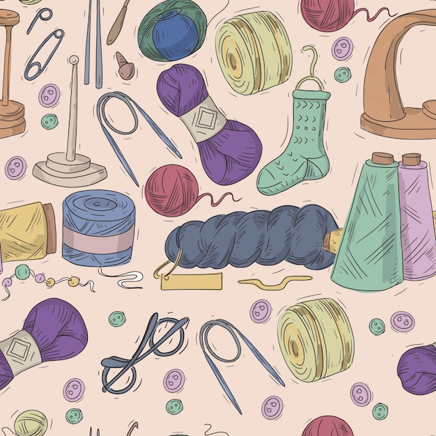 Fils de tricot, boules de tricot et toiles de tricot en laine de fil