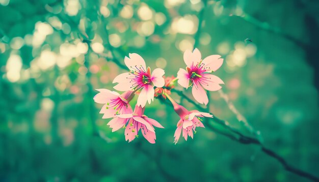 Le filtre à cerises de l'Himalaya fleurit dans le glamour rétro