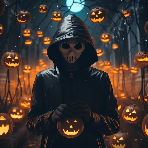 Filtre Halloween pour une application de réseau social Instagram