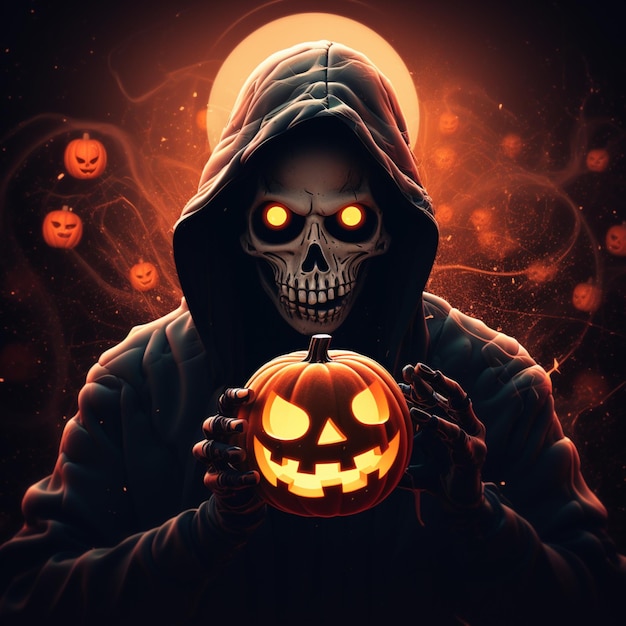 Filtre d'Halloween pour une application de réseau social Instagram