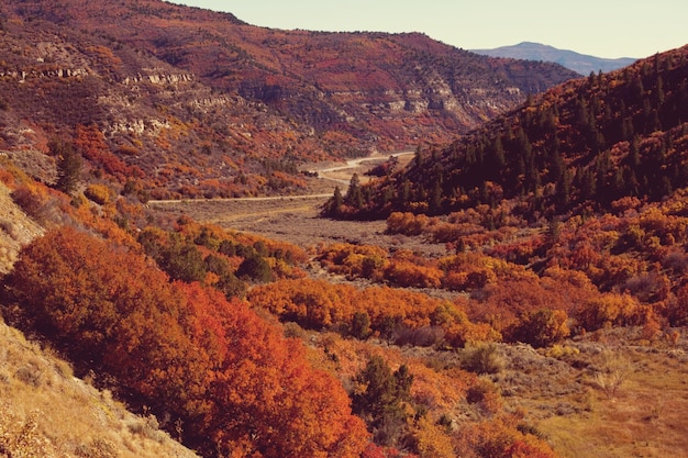 Fin de saison d'automne dans les montagnes