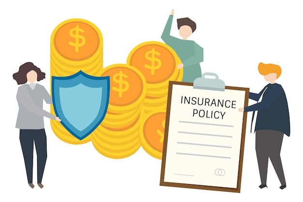 Finances et assurances illustration png fond transparent