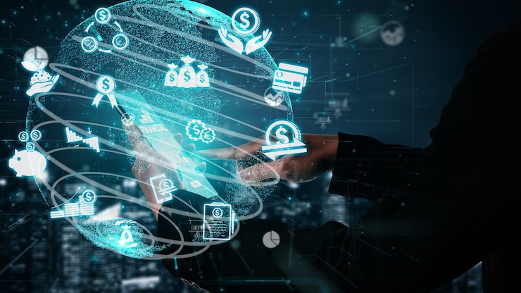Photo finances et technologie de transaction monétaire conceptuelle
