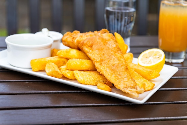 Fish and Chips aux petits pois