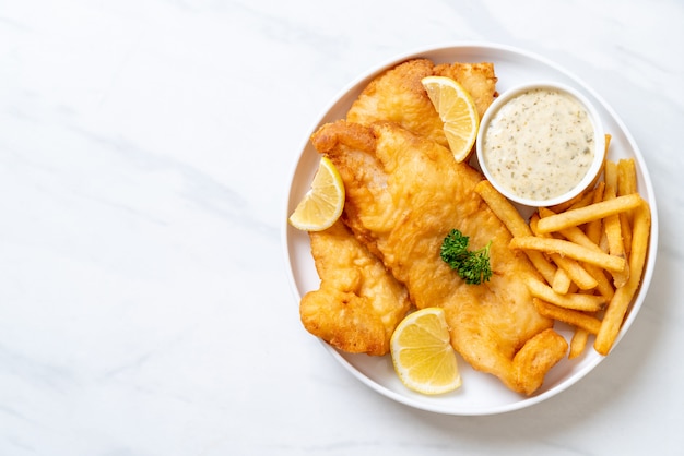 fish and chips avec frites