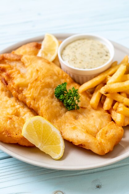 fish and chips avec frites