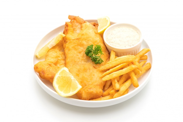 fish and chips avec des frites