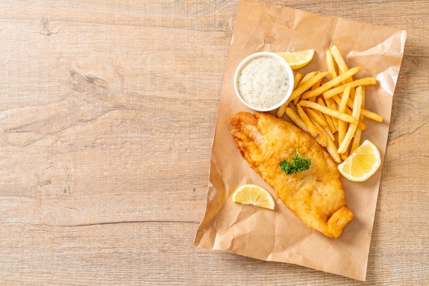 fish and chips avec des frites