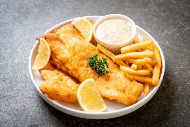 fish and chips avec des frites