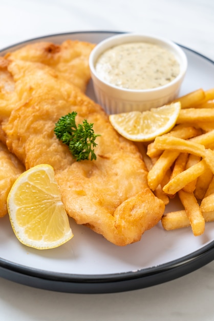 fish and chips avec des frites