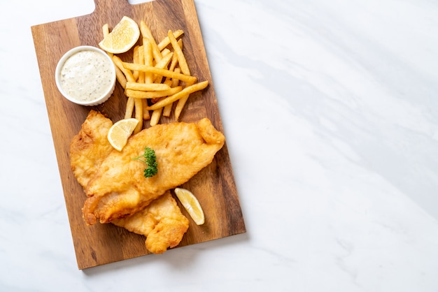 fish and chips avec des frites