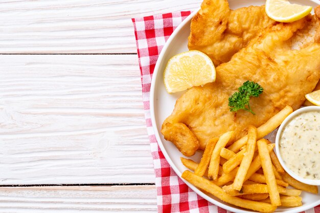 fish and chips avec des frites