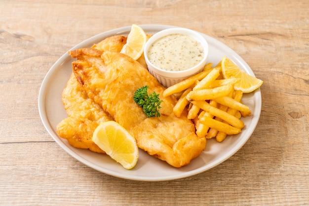 fish and chips avec des frites