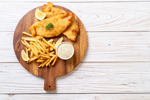 fish and chips avec frites