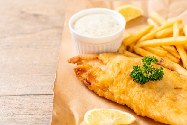 fish and chips avec frites