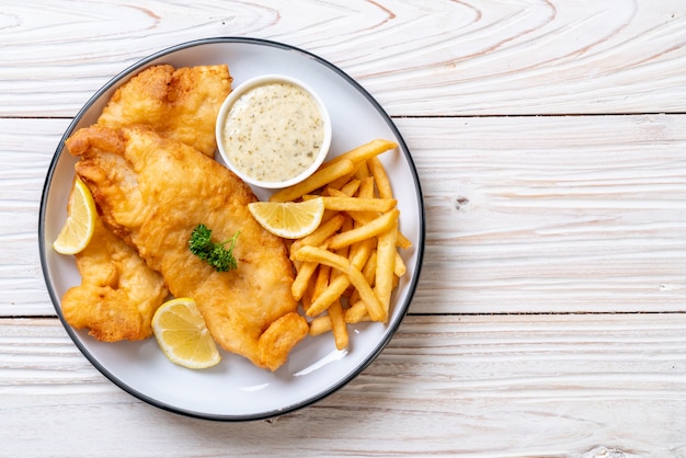 fish and chips avec frites