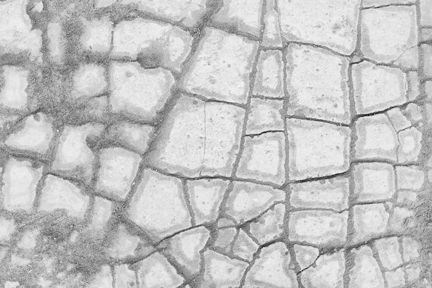 fissure sur le sol fond blanc / abstrait blanc vintage texture cassée