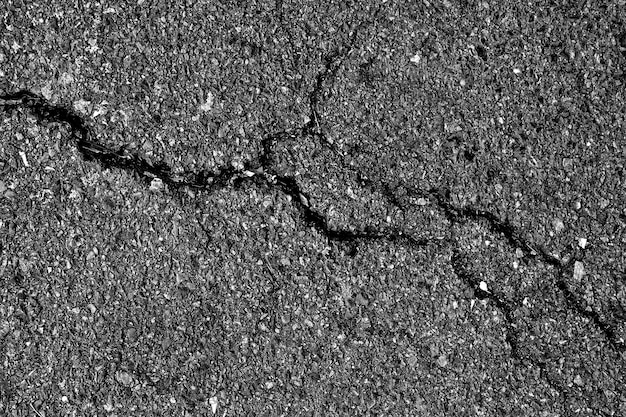 Fissure et texture de la route goudronnée