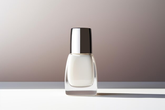 Flacon de vernis à ongles blanc