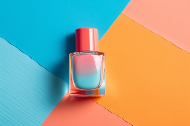 Un flacon de vernis à ongles de la marque miu.