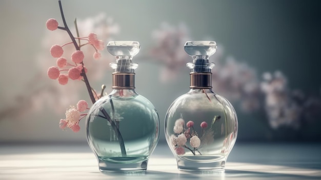 Flacons de parfum Générative ai