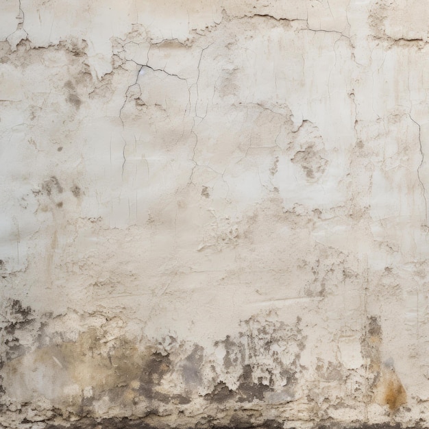 Flair nostalgique Gros plan d'un vieux mur de béton à texture rugueuse de couleur crème