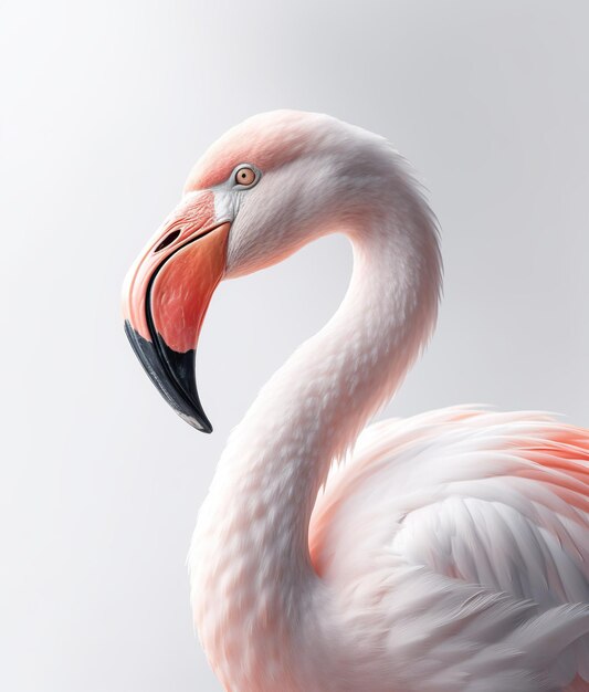 Flamant rose élégant Une IA générative de beauté délicate