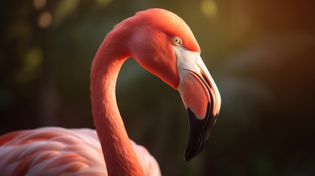 Flamant rose Illustration AI GenerativexA