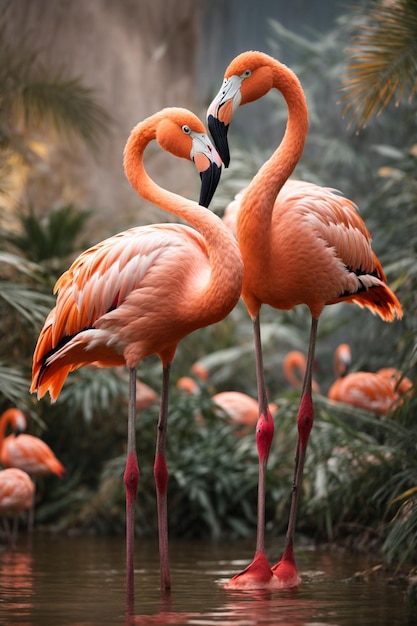 Flamant rose se trouve dans la nature oiseau sauvage