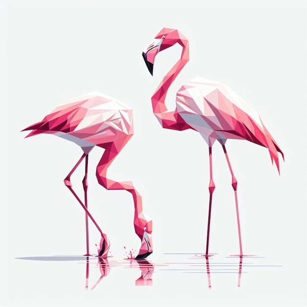 flamants roses vecteurs