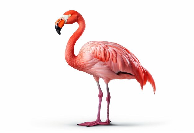 Flamingue rose isolé