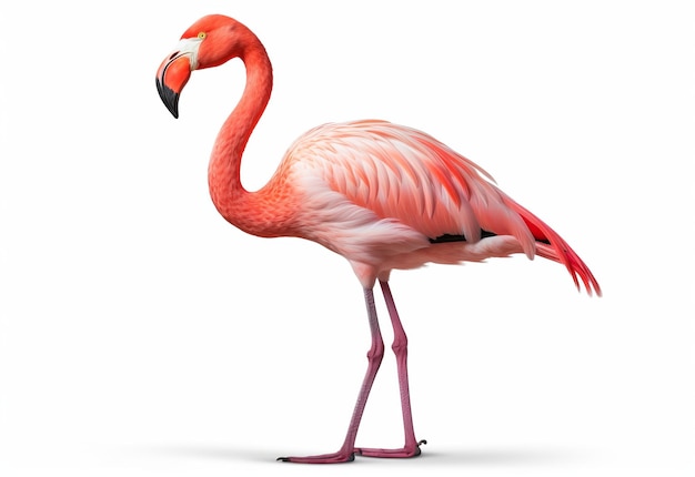 Flamingue rose isolé