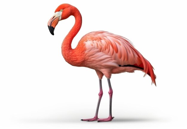 Flamingue rose isolé