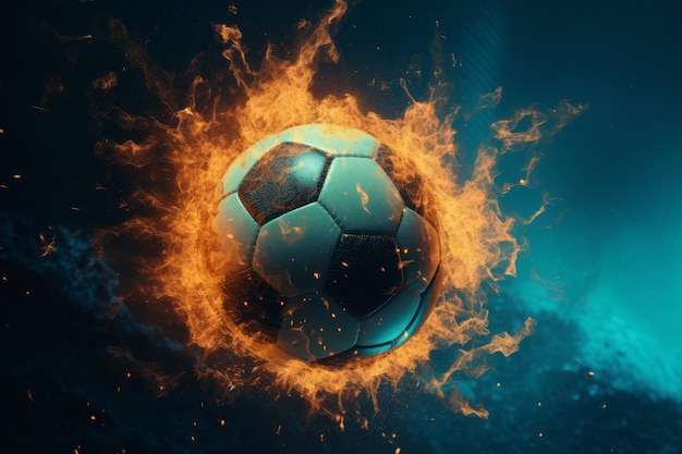 Flamme de ballon de football Générer Ai