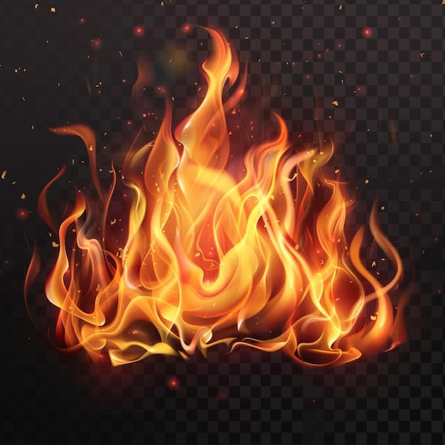 Une flamme de feu réaliste