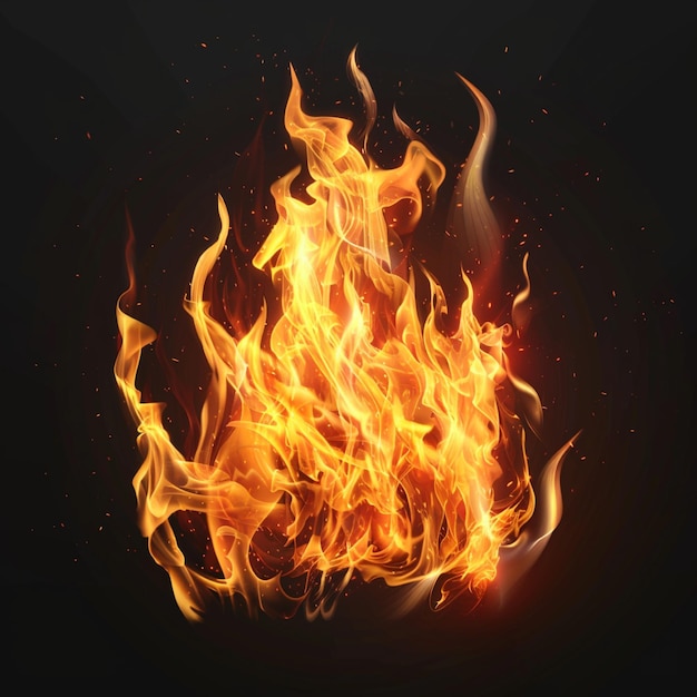Une flamme de feu réaliste