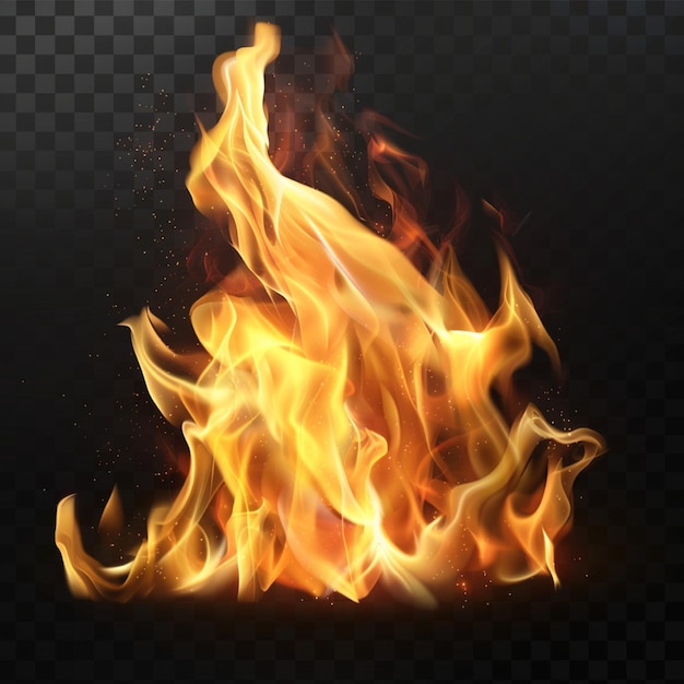 Une flamme de feu réaliste