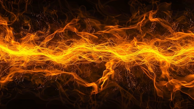 Des flammes dynamiques vibrantes émettant une lueur orange chaude Abstrait Arrière-plan ardent Parfait pour les concepts d'énergie Représentation esthétique et intense de la chaleur AI