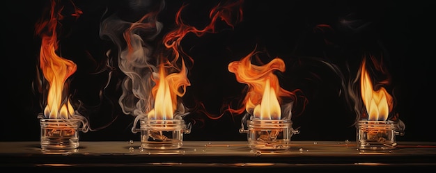 Les flammes de gaz