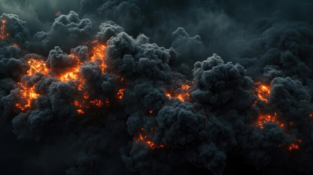 Les flammes des ténèbres, la fumée noire, l'enfer